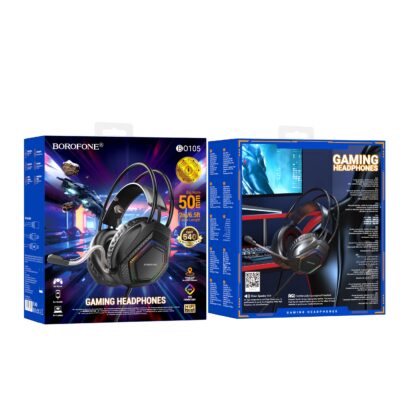 Borofone Gaming Headset — USB + 3.5mm, RGB, Noise-Reducing Mic